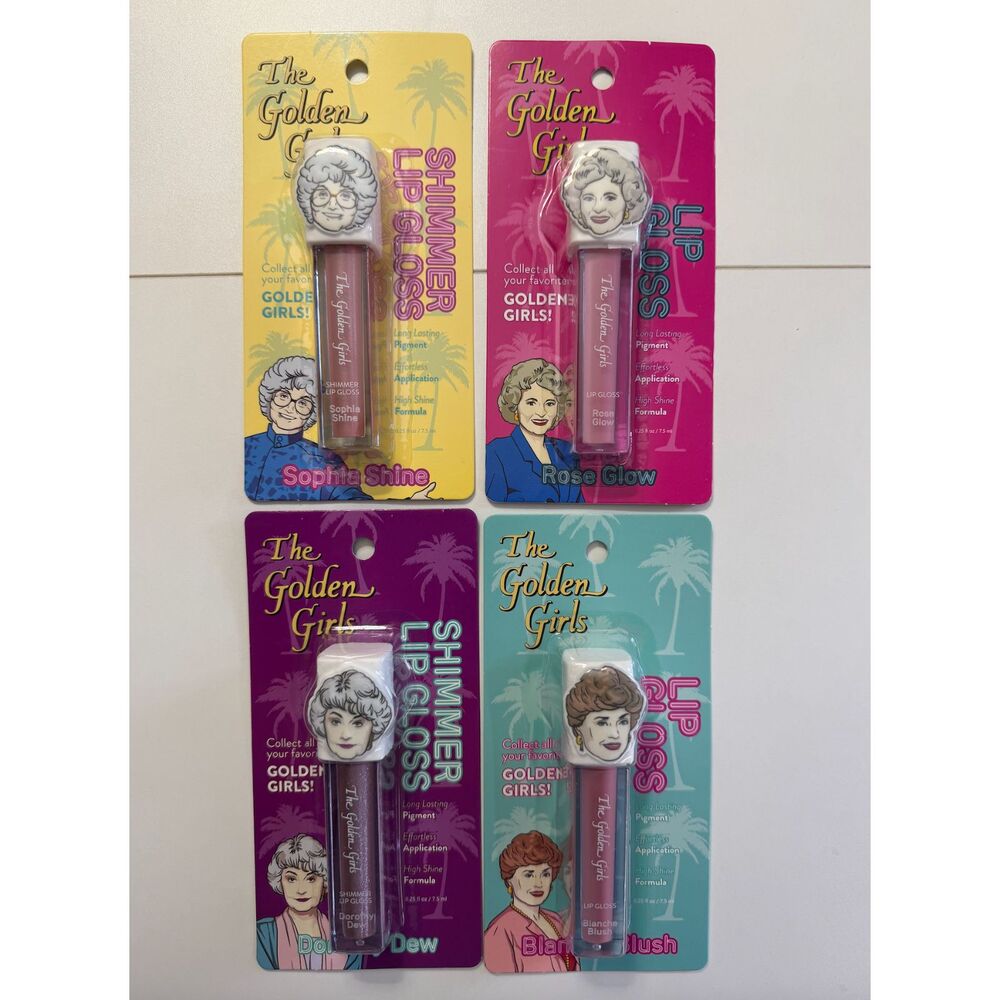The Golden Girls Lip Gloss Set of 4 Sophia Rose Dorothy Blanche NEW